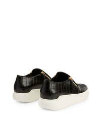 Baskets basses en cuir noires Giuseppe Zanotti