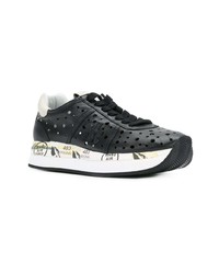 Baskets basses en cuir noires Premiata