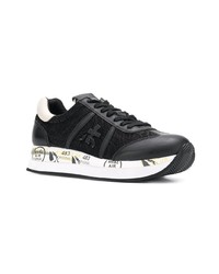 Baskets basses en cuir noires Premiata