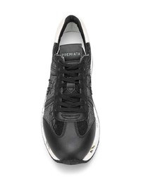 Baskets basses en cuir noires Premiata