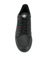 Baskets basses en cuir noires adidas