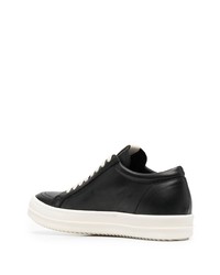 Baskets basses en cuir noires Rick Owens