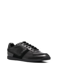 Baskets basses en cuir noires BOSS