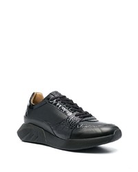 Baskets basses en cuir noires Billionaire