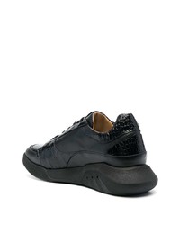 Baskets basses en cuir noires Billionaire