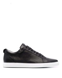 Baskets basses en cuir noires Corneliani