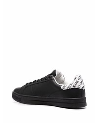 Baskets basses en cuir noires VERSACE JEANS COUTURE