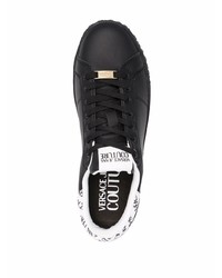 Baskets basses en cuir noires VERSACE JEANS COUTURE