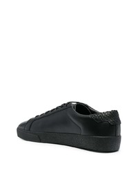 Baskets basses en cuir noires Saint Laurent