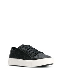 Baskets basses en cuir noires Salvatore Ferragamo