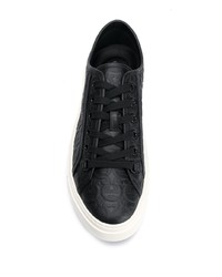 Baskets basses en cuir noires Salvatore Ferragamo