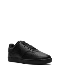 Baskets basses en cuir noires Nike