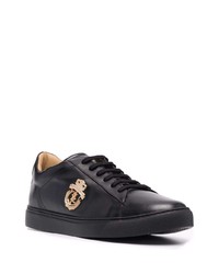 Baskets basses en cuir noires Billionaire