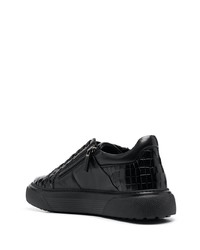 Baskets basses en cuir noires Baldinini