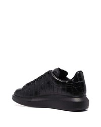 Baskets basses en cuir noires Alexander McQueen