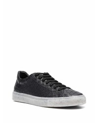 Baskets basses en cuir noires Hide&Jack