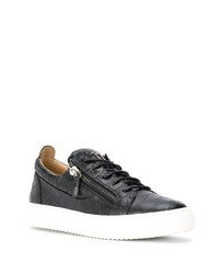 Baskets basses en cuir noires Giuseppe Zanotti