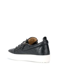 Baskets basses en cuir noires Giuseppe Zanotti