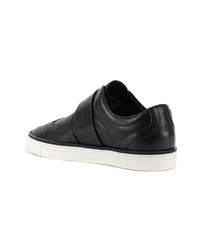 Baskets basses en cuir noires DSQUARED2