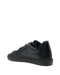 Baskets basses en cuir noires Billionaire