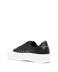 Baskets basses en cuir noires Alexander McQueen