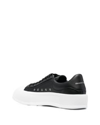 Baskets basses en cuir noires Alexander McQueen