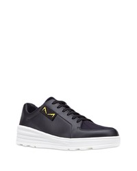 Baskets basses en cuir noires Fendi