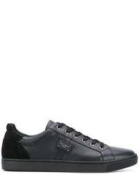 Baskets basses en cuir noires Dolce & Gabbana