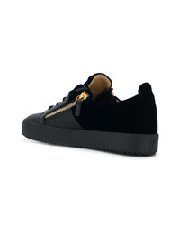 Baskets basses en cuir noires Giuseppe Zanotti Design