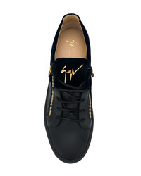 Baskets basses en cuir noires Giuseppe Zanotti Design