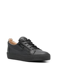 Baskets basses en cuir noires Giuseppe Zanotti