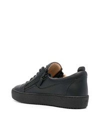 Baskets basses en cuir noires Giuseppe Zanotti