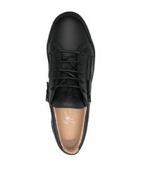 Baskets basses en cuir noires Giuseppe Zanotti