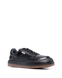 Baskets basses en cuir noires Sunnei