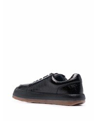 Baskets basses en cuir noires Sunnei