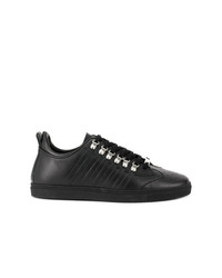 Baskets basses en cuir noires DSQUARED2