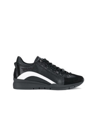 Baskets basses en cuir noires DSQUARED2