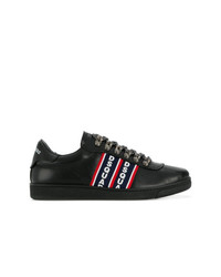 Baskets basses en cuir noires DSQUARED2