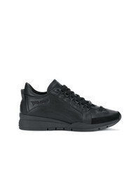 Baskets basses en cuir noires DSQUARED2