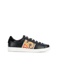 Baskets basses en cuir noires DSQUARED2