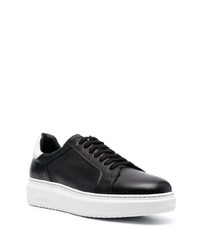 Baskets basses en cuir noires Scarosso