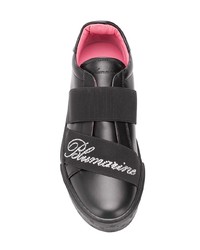 Baskets basses en cuir noires Blumarine