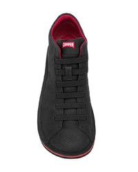 Baskets basses en cuir noires Camper