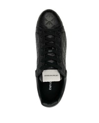 Baskets basses en cuir noires Emporio Armani