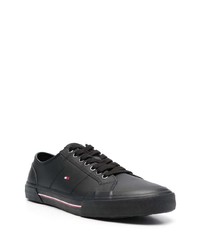 Baskets basses en cuir noires Tommy Hilfiger