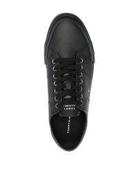 Baskets basses en cuir noires Tommy Hilfiger