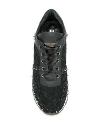 Baskets basses en cuir noires Gianni Renzi