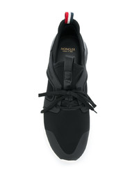 Baskets basses en cuir noires Moncler