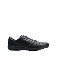 Baskets basses en cuir noires Emporio Armani