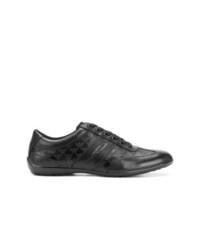 Baskets basses en cuir noires Emporio Armani